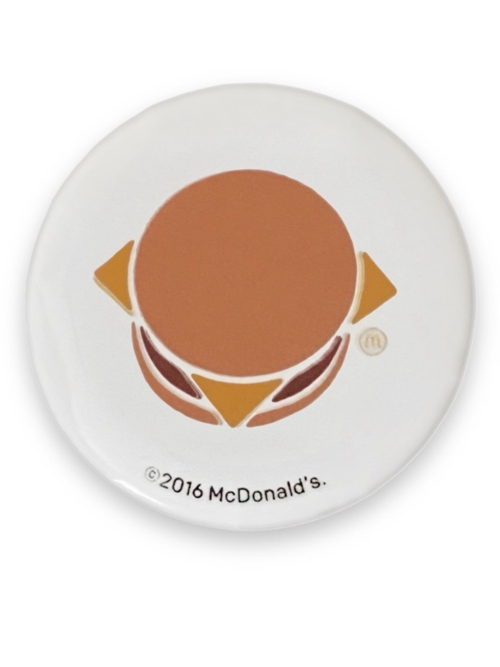 McDonald’s Pin Cheeseburger White Icons 1.25” Pinback Button